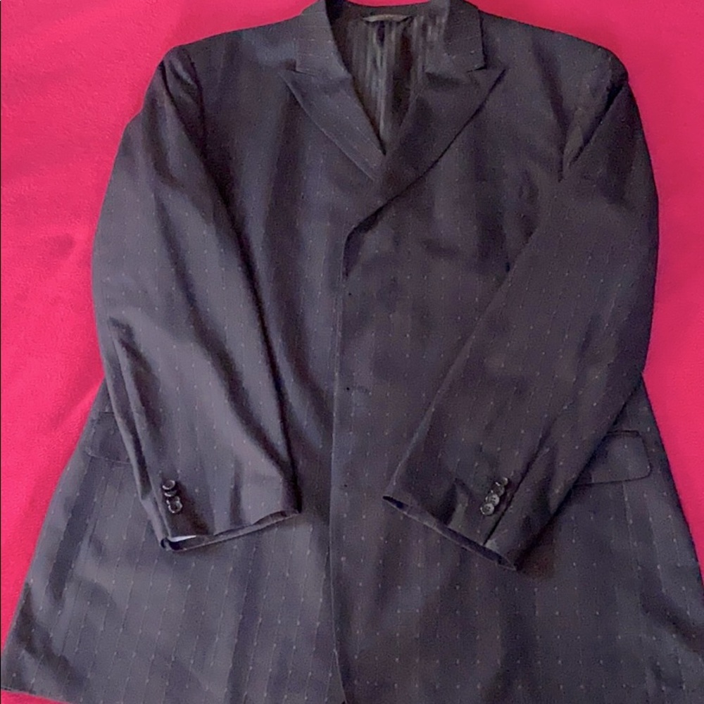 Big and tall men’s 2 piece pinstripe suit